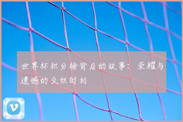 世界杯积分榜背后的故事:荣耀与遗憾的交织时刻