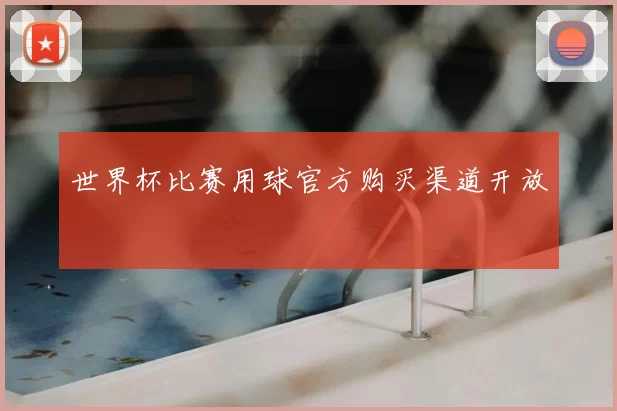 世界杯比赛用球官方购买渠道开放